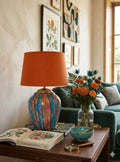 Modern Table Lamp with Warm Colors & Artistic Charm