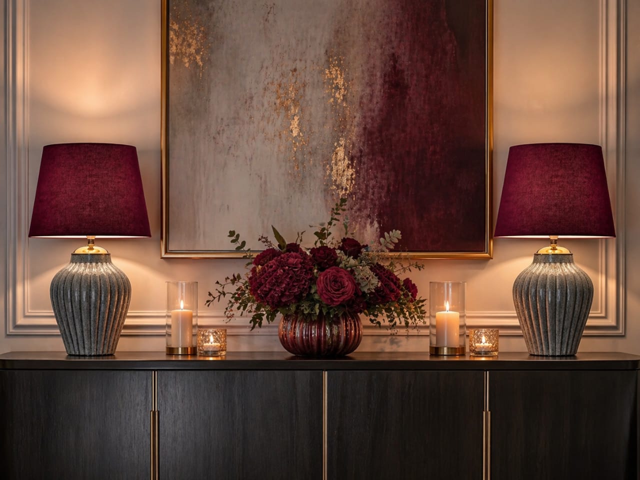 Classic Marble-Effect Table Lamp with Elegant Details
