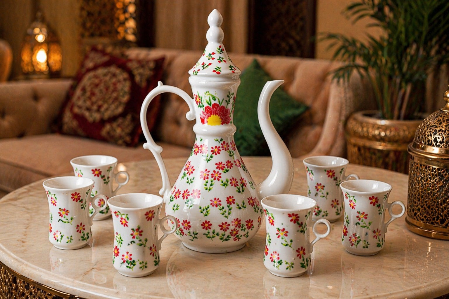 Handmade Arabic Tea Set – 8 Pieces
