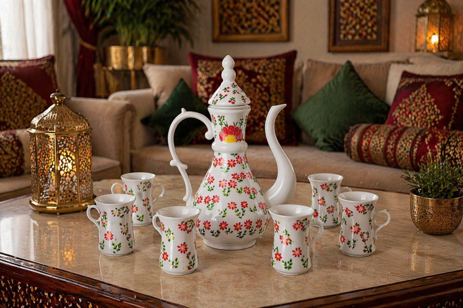 Handmade Arabic Tea Set – 8 Pieces