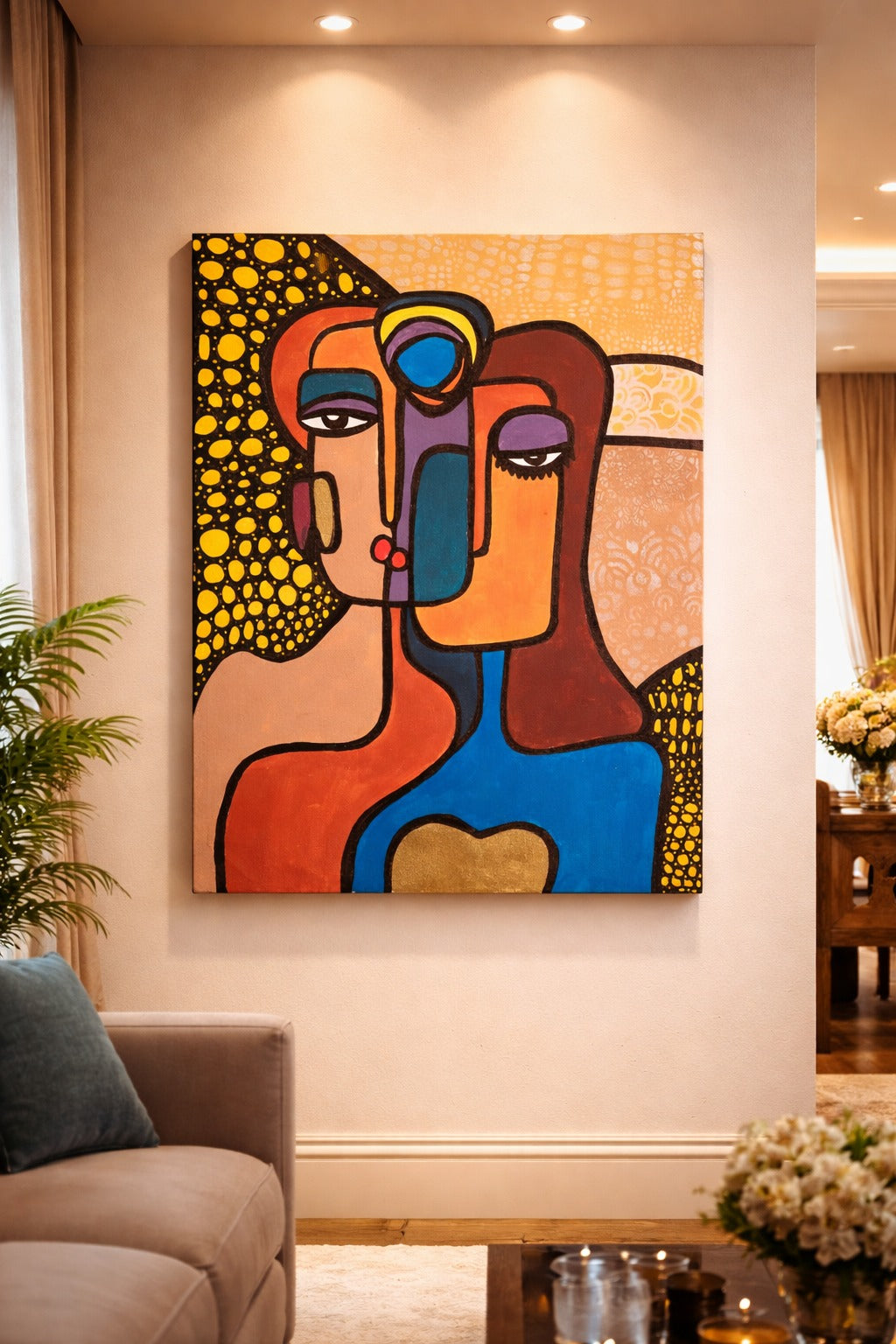 Abstract Art Painting – Hand Painted
