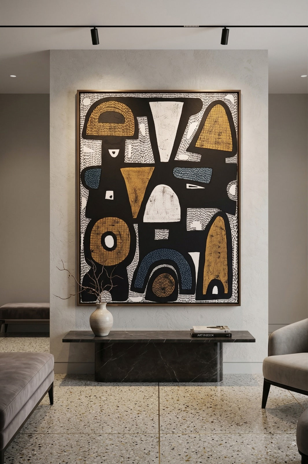 African Abstract Hand-Painted Artwork