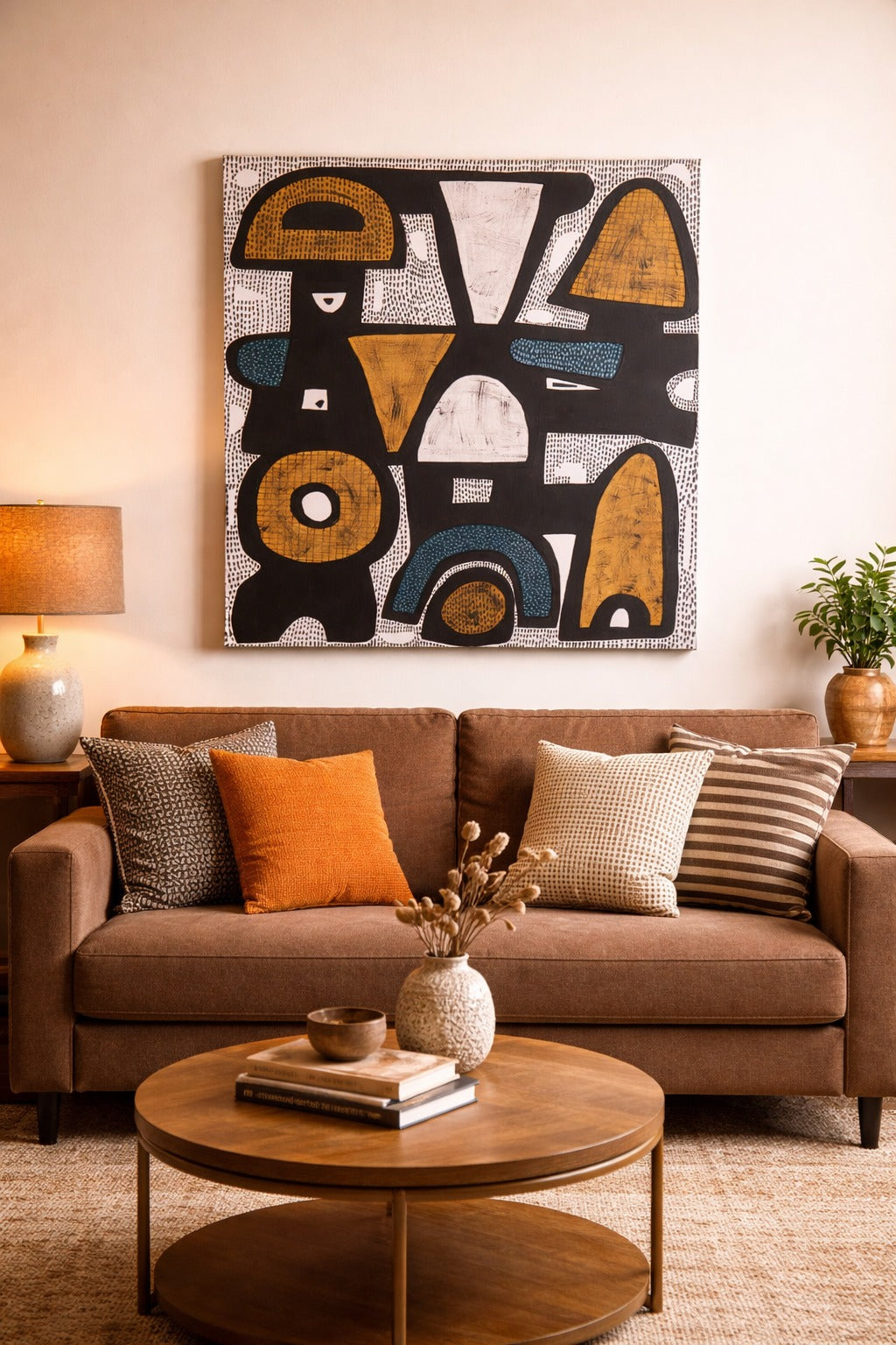 African Abstract Hand-Painted Artwork