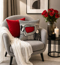 Minimal Abstract Cushion – Handmade Artistic Piece