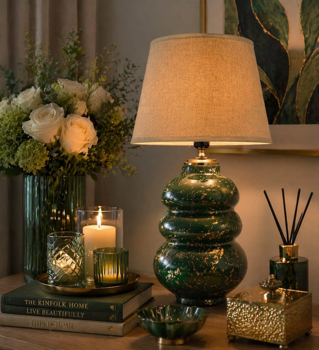 Marble Effect Table Lamp