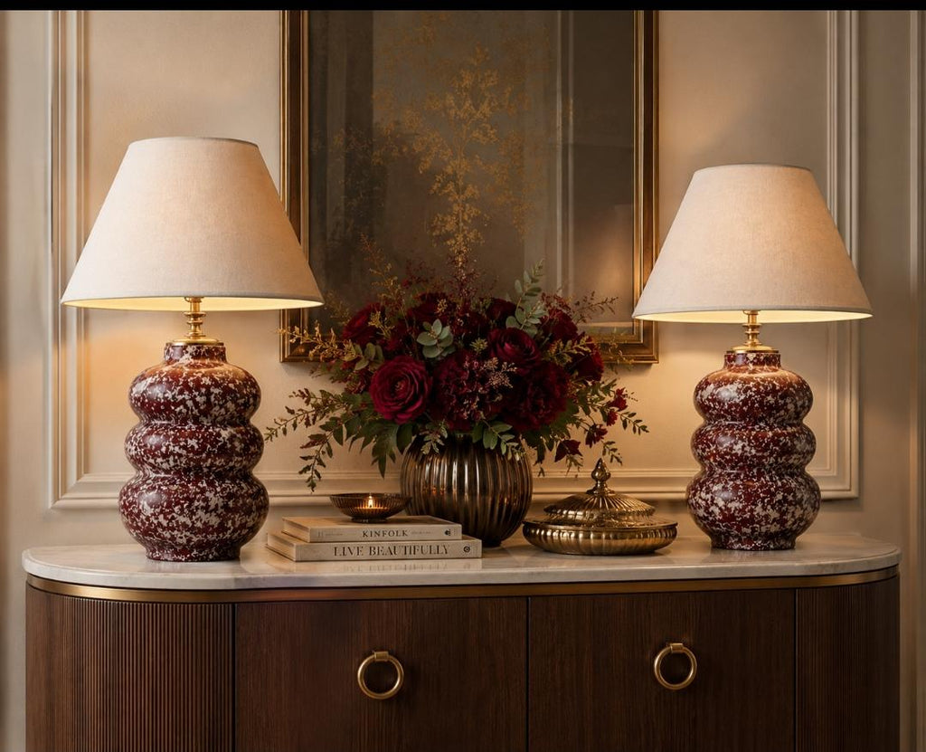 Marble Effect Table Lamp