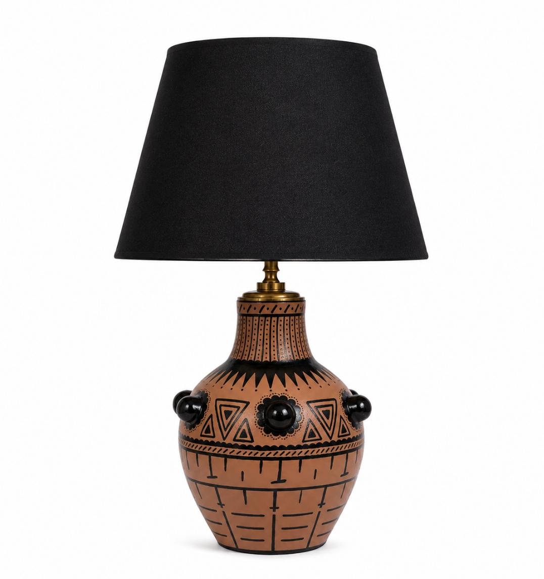 African-Inspired Handmade Table Lamp