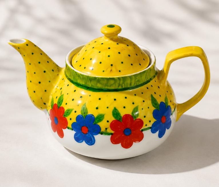 Tea Set with the Colors of Spring