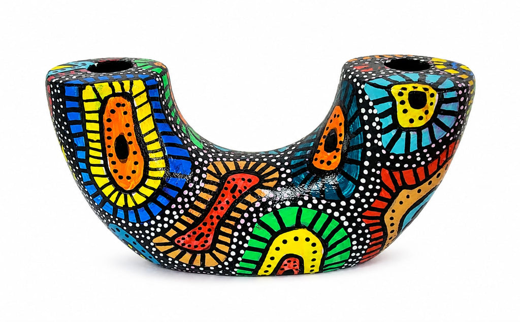 Hand-Painted Artistic Candle Holder
