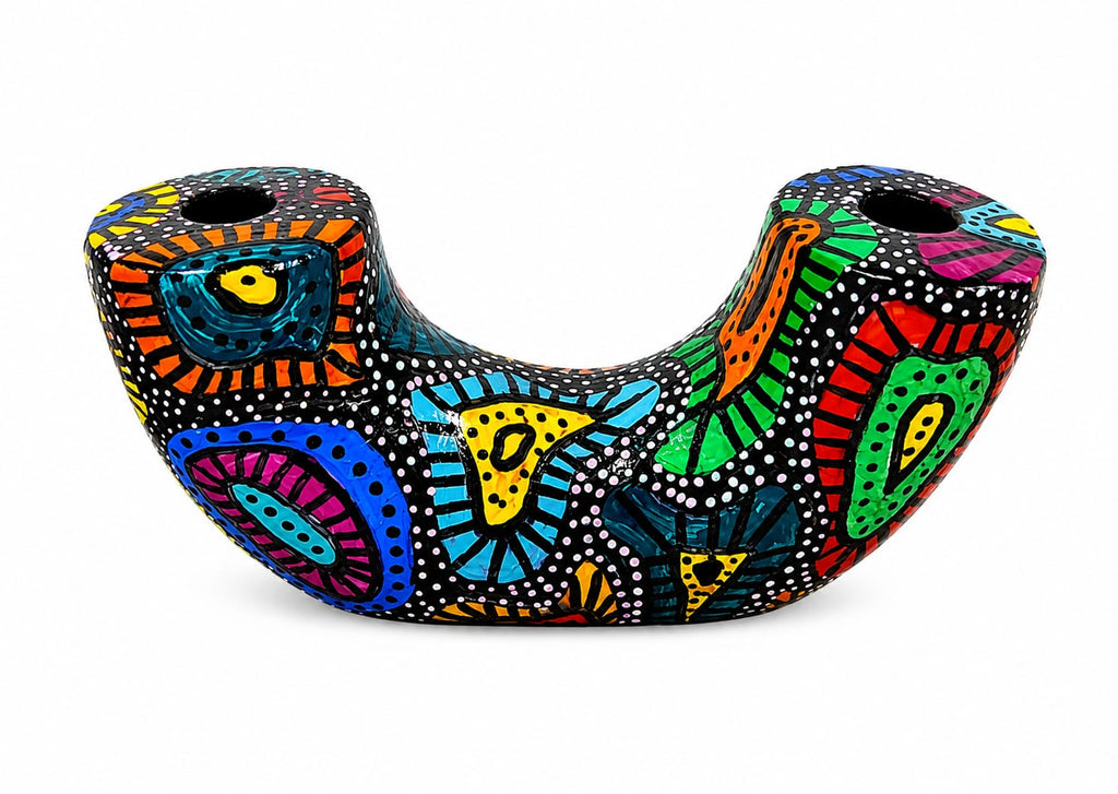 Hand-Painted Artistic Candle Holder
