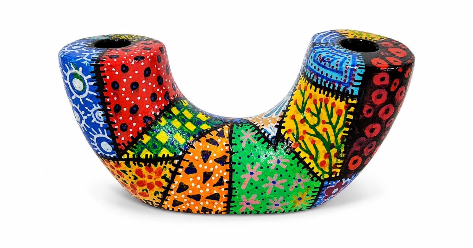 Hand-Painted Artistic Candle Holder