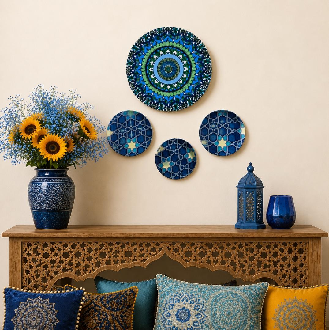 Islamic Geometric Wall Plate Collection