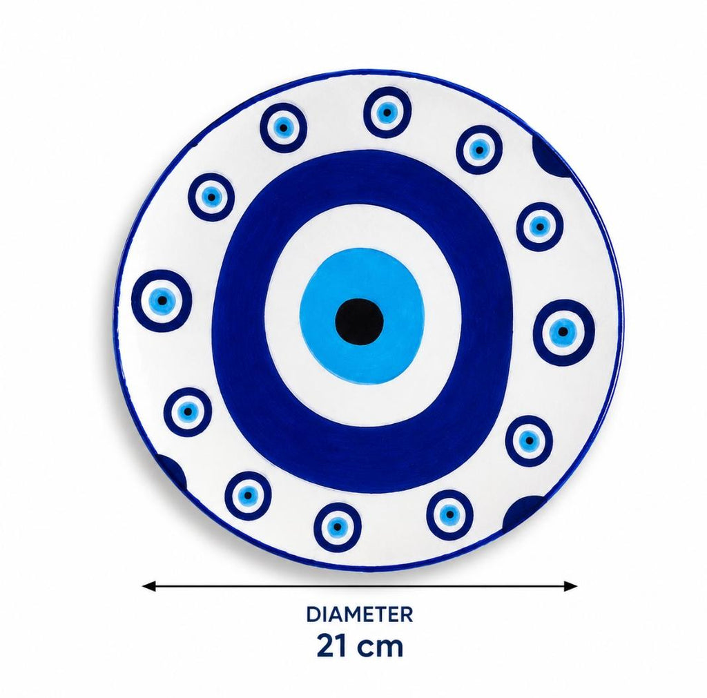 Handcrafted Evil Eye Decorative Wall Plates Set