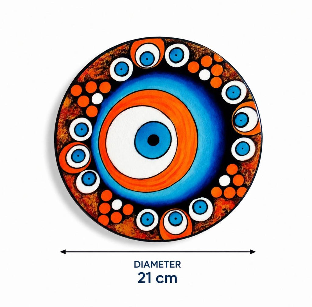 Handcrafted Evil Eye Decorative Wall Plates Set