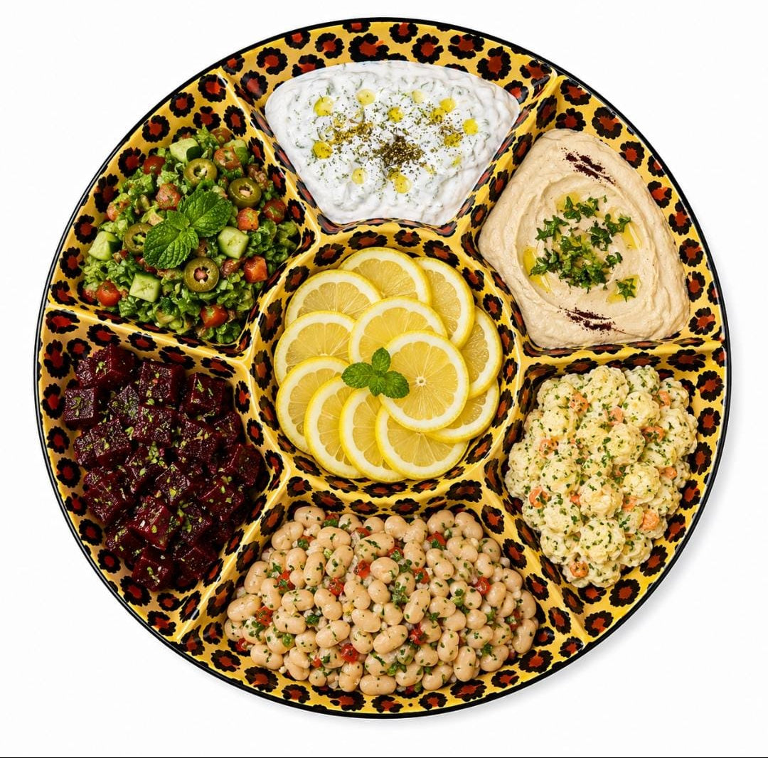Hand-Painted Leopard Print Porcelain Serving Plate